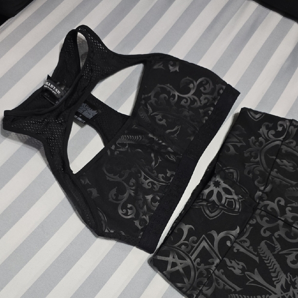 Killstar Other - Killstar Gothic Black Activewear SET